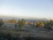 Белогорские равнины из окна поезда